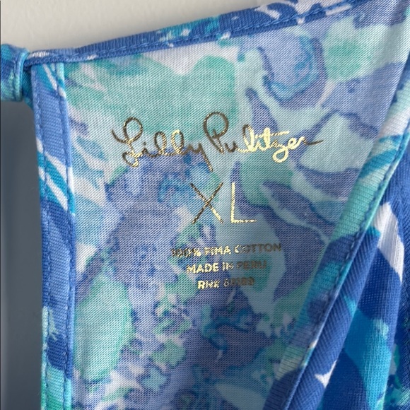 Lilly Pulitzer Blue and Green Maxi Dress - Picture 4 of 8